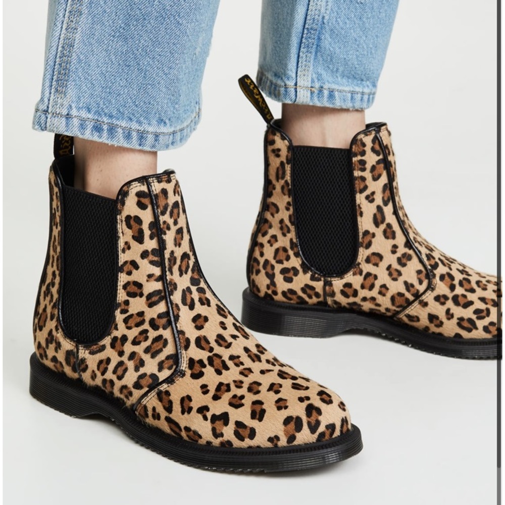 NIB Dr. Martens Flora Leopard Chelsea Boot 6